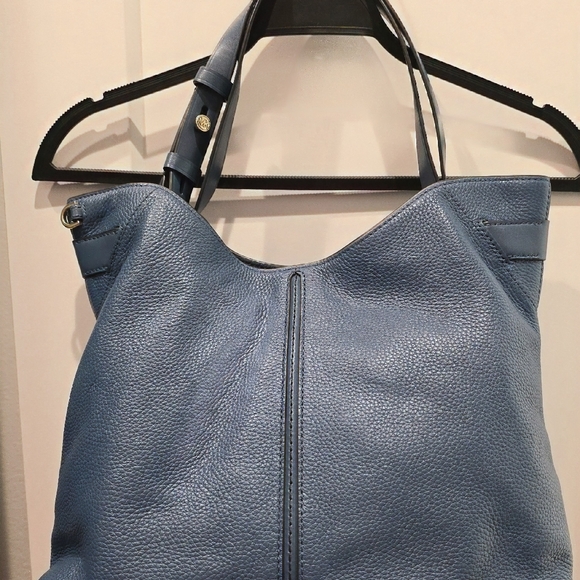 MICHAEL KORS Downtown Astor Large Pebbled Leather Shoulder Bag- Blue - Picture 2 of 7
